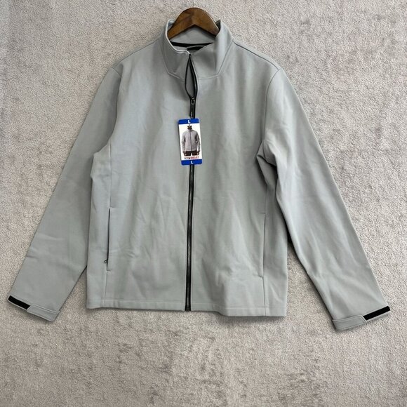 NWOT 32 Degrees Heat Men's Size L Gray Jacket Full-Zip Windbreaker - Picture 2 of 8